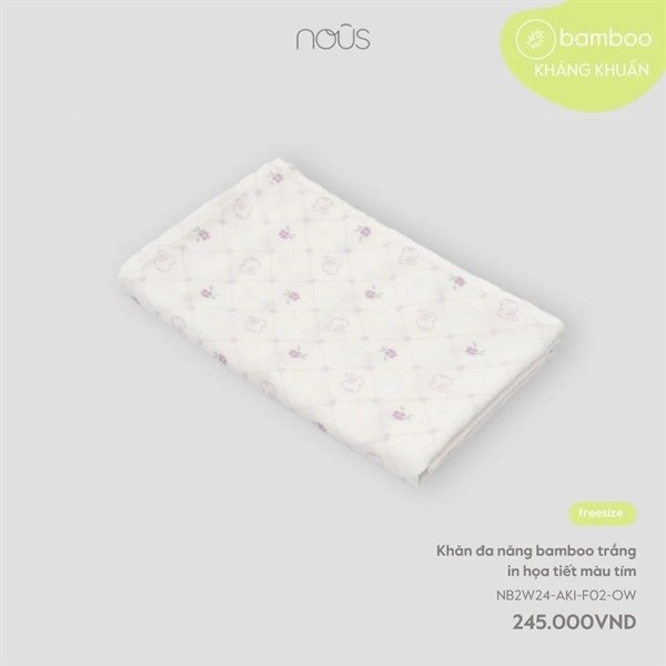NOUS PARTY - Khăn đa năng cho bé Nous, chất liệu Nu Bamboo thấm hút, kháng khuẩn cho bé