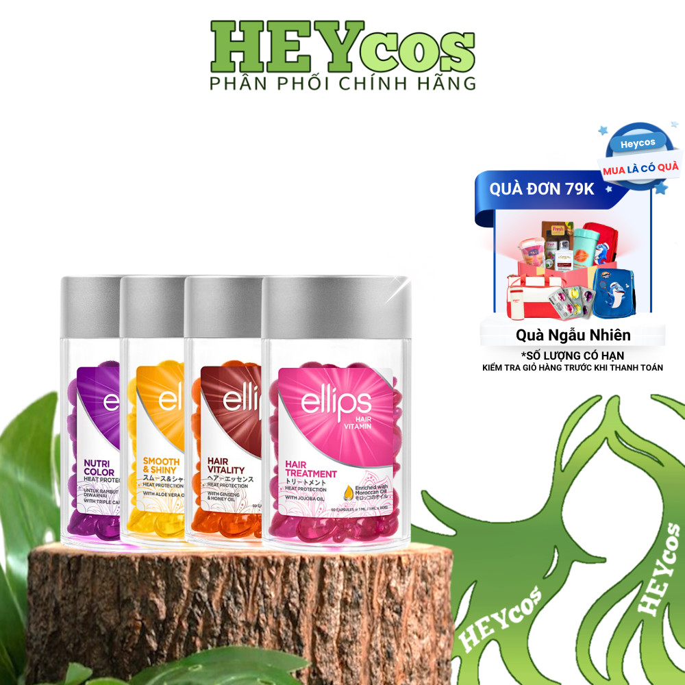  Serum Dưỡng Tóc Ellips Hair Vitamin Hộp 50 Viên - Phục Hồi Tóc Hư Tổn Mềm Mượt Tóc Giữ Màu Tóc Nhuộm 