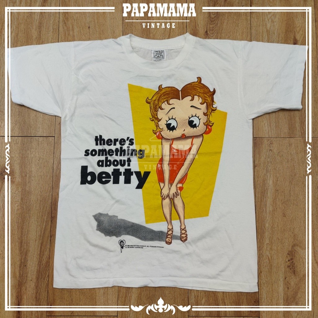 [Betty Boop] Có cái gì đó về áo thun Betty / Áo thun sợi nhỏ Baju / Áo thun Jersey