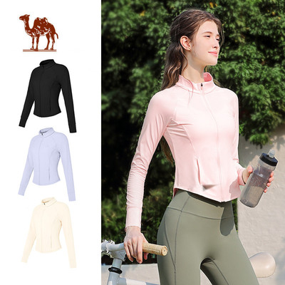 Áo khoác chống nắng cảm giác băng CAMEL CROWN  dành cho nữ Áo khoác Yoga thoáng khí, mỏng vừa vặn, khô nhanh và nhẹ