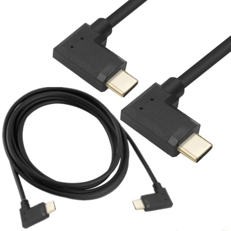 [3C] Cáp góc 90 độ Type C sang Type C Nam sang Male 10gbps Truyền dữ liệu nhanh