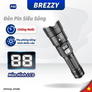 Brezzy Đèn Pin Mini Siêu Sáng Cầm Tay, Sạc USB, Nhỏ Gọn, Chính Hãng, Dùng Cho Xe Đạp Và Ngoài Trời