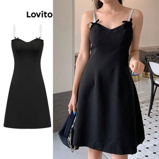 Đầm Lovito xếp ly ghép nối màu sắc phong cách thường ngày cho nữ L87ED192