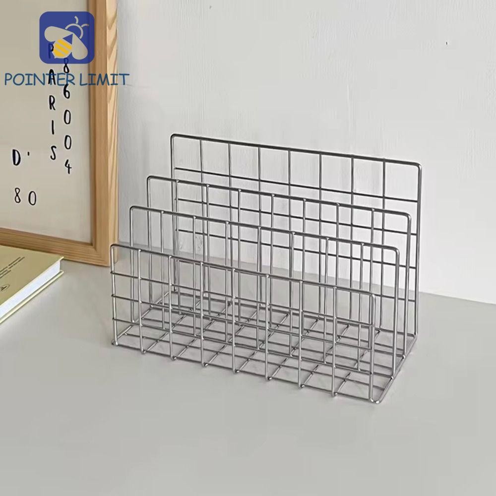 POINTER LIMIT Magazine File Holder Rack, Giá đỡ bản ghi sách bền 3 tầng, Dễ sử dụng Kim loại Tiết ki