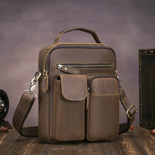  Túi đeo chéo nam DA BÒ SÁP thật phong cách mới DCN9419 BEE GEE 