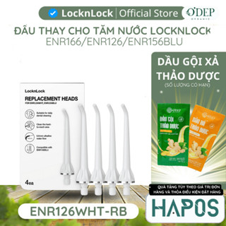 Bộ 4 đầu thay thế máy tăm nước LocknLock ENR126WHT và ENR156BLU Mã ENR126WHT_RB - Chính Hãng - HAPOS KIDS