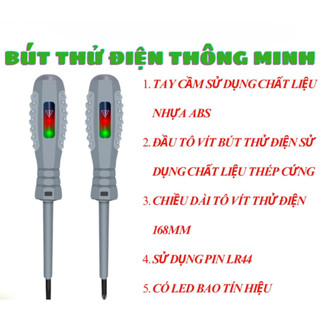 Bút Thử Điện Thông Minh Thế Hệ Mới Tua Vít Từ Tính Kiểm Tra Pha Đo Thông Mạch Kiểm Tra Dây Đứt Ngầm