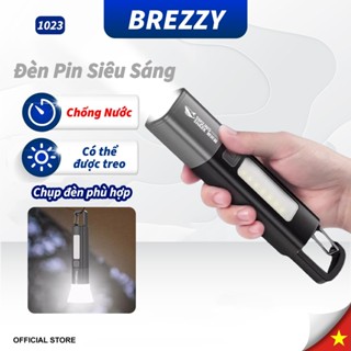 Brezzy Đèn Pin Mini Cầm Tay Siêu Sáng, Sạc USB, Nhỏ Gọn, Dùng Ngoài Trời, Chính Hãng