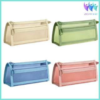 Hộp đựng bút Nio hai lớp Túi đựng bút lưới trong suốt Hộp đựng bút chì trở lại đồ dùng học tập