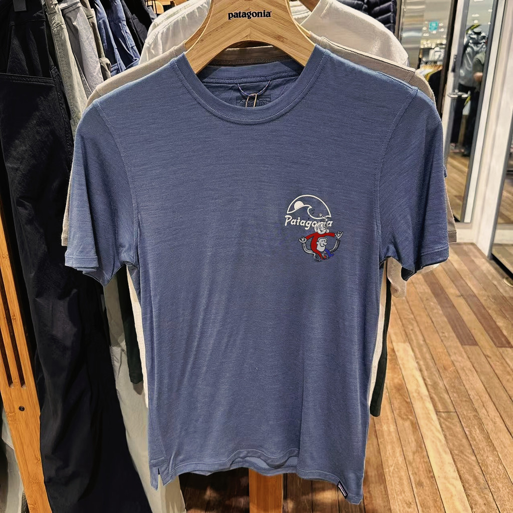 Áo thun nam Patagonia Cool Blend, chất liệu cotton và len merino