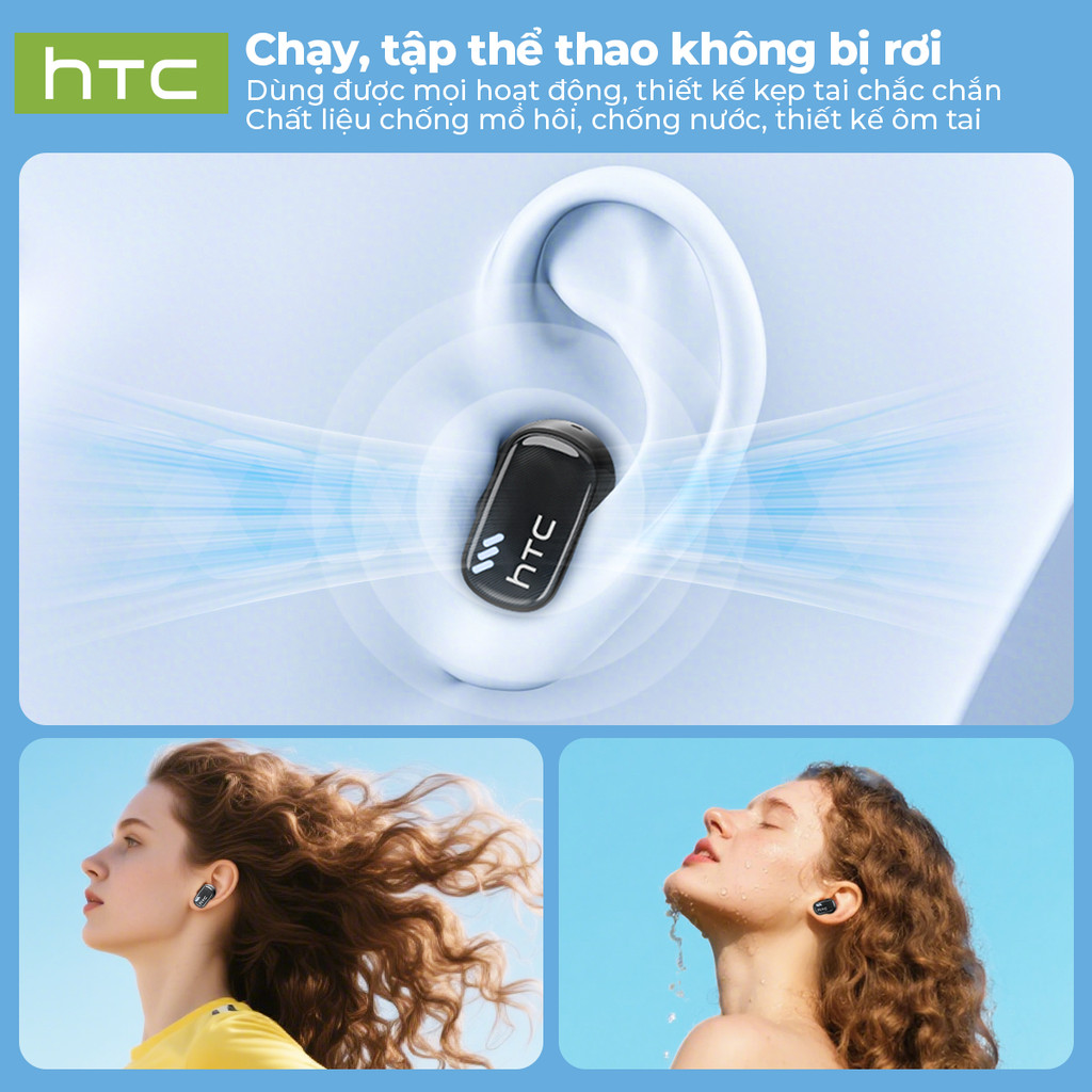 HTC NE16 AI V6.0 Tai Nghe Bluetooth HIFI Gọi Nhạc Khử Tiếng Ồn Không Dây Chống Rơi Thể Thao | BigBuy360 - bigbuy360.vn