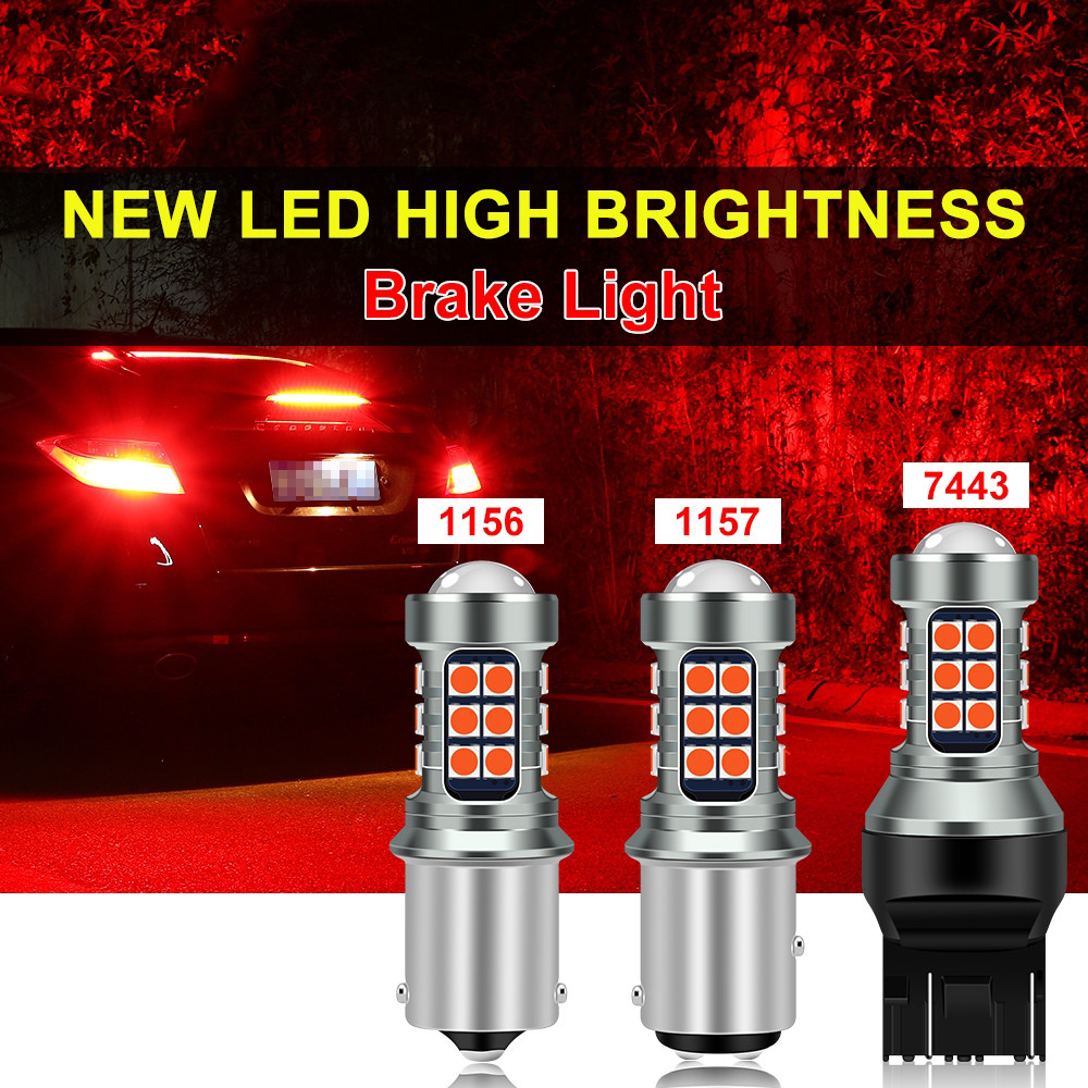 1 Bóng Đèn LED Phanh Xe Ô Tô T20 7440 W21W / 7443 / 1157 BAY15D / 1156 Đèn LED Đuôi Nhấp Nháy Flash 