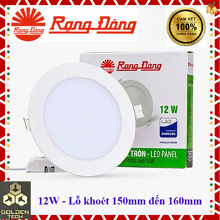   Rạng Đông  Đèn Led panel âm trần siêu mỏng  Tròn  12W - Lỗ khoét 150mm đến 160mm - Model PT03 160 12W 6500K 