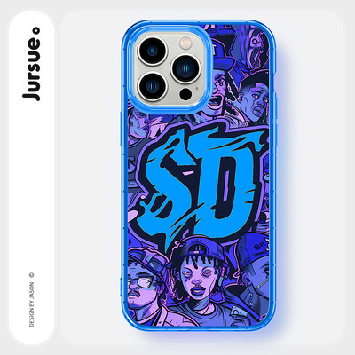 JURSUE Ốp lưng dễ thương đẹp hoạt hình Anime độc lạ nghệ thuật ngộ nghĩnh nam chống sốc chống bẩn mềm cho iPhone 16 15 14 13 12 11 PRO MAX SE 2020 X XR XS ip 8 7 Plus kute Z1172