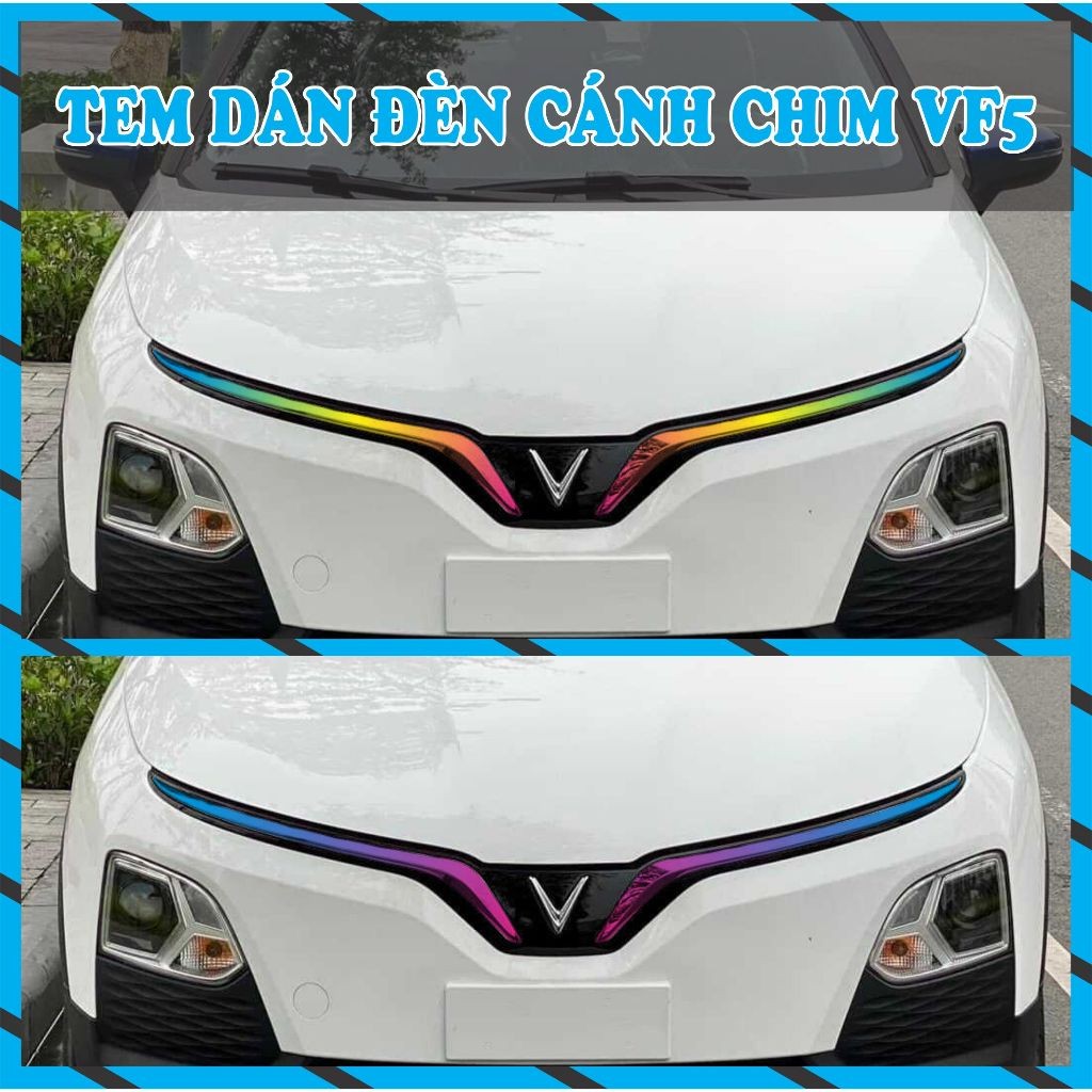 Decal dán đèn xe Vin VF5 nhiều màu sắc lựa chọn, chống nước chống bai màu ( 1 cặp )