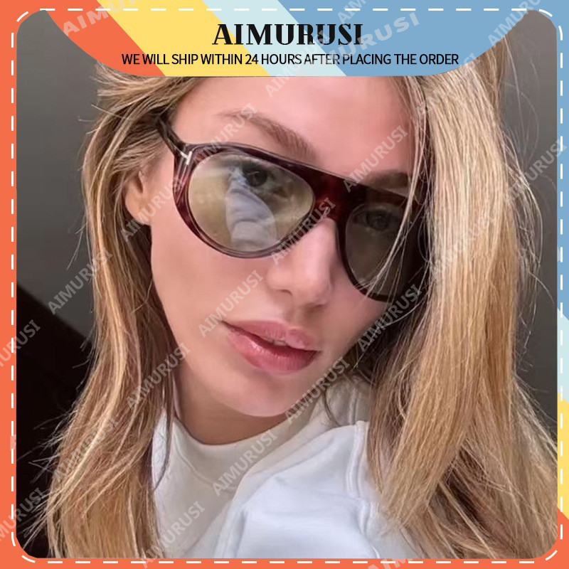 (AIMURUSI) Kính râm hợp thời trang Instagram khung hẹp hình con cóc cổ điển hình chữ T