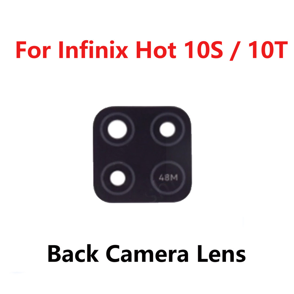 Ống kính kính kính máy ảnh phía sau cho Infinix Hot 10S NFC 10T X689 X689B X689C X689D có nhãn dán d