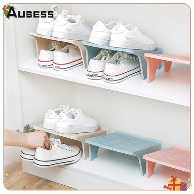 Kệ để giày hai lớp bằng nhựa bền Aubess Kệ để giày dễ vệ sinh, tiết kiệm không gian