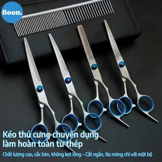 Bộ kéo cắt tỉa lông cho chó mèo, đi kèm lược chải lông, kéo cắt, kéo tỉa, kéo cong – hoạt động trơn tru,không dễ bị kẹt