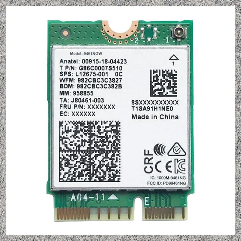 Thẻ WiFi PCB cho 9461NGW Thẻ WiFi AC 9461 2.4G / 5G Băng tần kép 802.11AC M2 Chìa khóa E CNVI Blueto