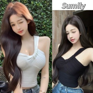  Áo crop top không tay trơn mùa hè - Áo ba lỗ hở vai gợi cảm phong cách babydoll cơ bảnáo 2 dây 