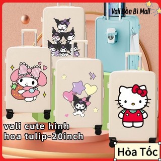 vali trẻ em kéo Cao Cấp Size 20inch Chất liệu ABS bền bỉ Có ngăn đựng cốc nước vali du lịch vali hoạt hình dễ thương