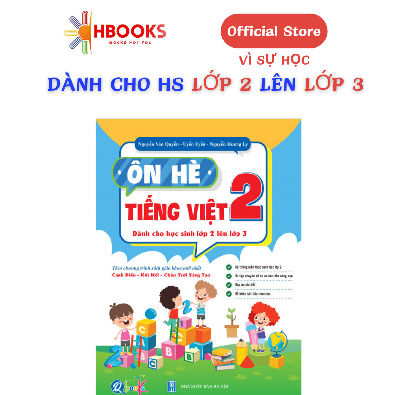 Sách - Ôn Hè Tiếng Việt Lớp 2 - Dành cho học sinh lớp 2 lên 3 (1 cuốn) - Qbooks