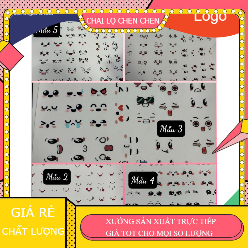 COMBO Tem dán cảm xúc siêu dể thương - TEM CHỐNG THẤM