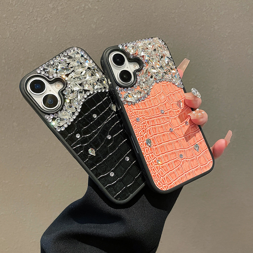 Ốp Điện Thoại Giả Kim Cương Thời Trang Tương Thích Với IPhone 16 Pro Max 15 Plus Cho IP 14 Pro Max 1