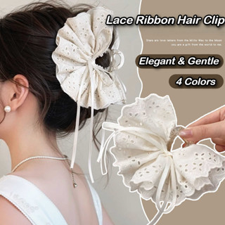 Thời Trang Ren Vải Tóc Nữ Nhẹ Nhàng Với Nơ Bun Cá Mập Kẹp Tóc Cho Bé Gái