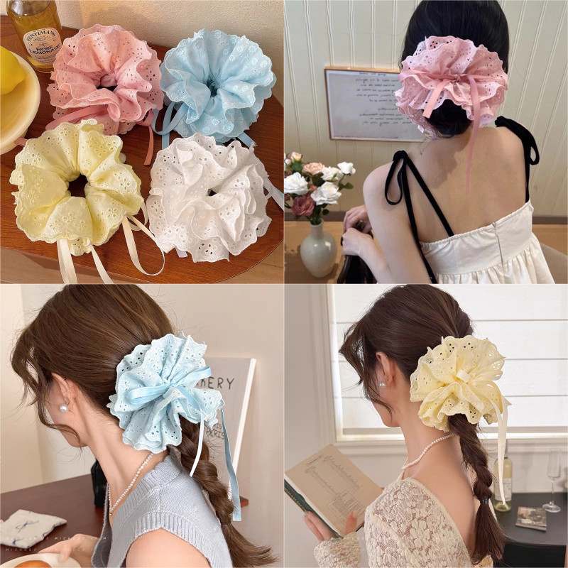 Dây buộc tóc dây rút bốn lớp đẹp có thể điều chỉnh Dây buộc tóc Scrunchies Phụ kiện tóc