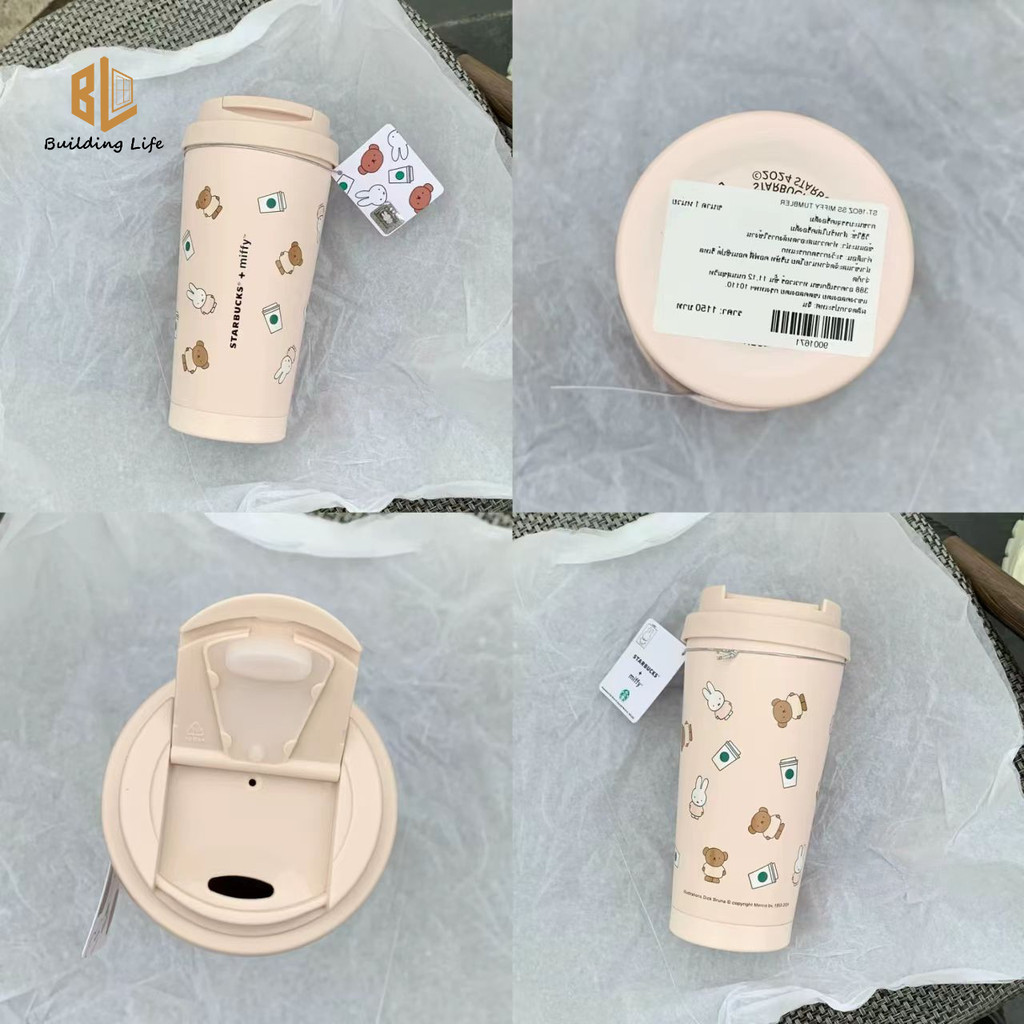 Starbucks Cup Ins Style Dễ Thương Miffy Đồng Thương Hiệu Cốc Cà Phê Thép Không Gỉ 304 Cách Nhiệt Cốc