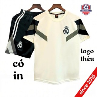   KiKi Sport - in sau lưng theo yêu cầu  Quần áo bóng đá Real Madrid kem 2026 Chất mè S-comf mát,không nhăn xù 