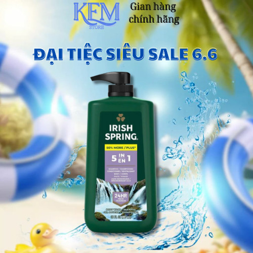 Sữa Tắm Dưỡng Ẩm Da Irish Spring Original Clean 887ml - USA