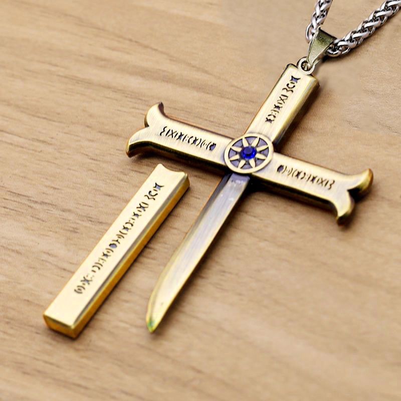 Vòng cổ mắt đại bàng một mảnh Mihawk Anime Vũ khí ngoại vi Dao ẩn Mặt dây chuyền chéo Dao Carryin ✲ 