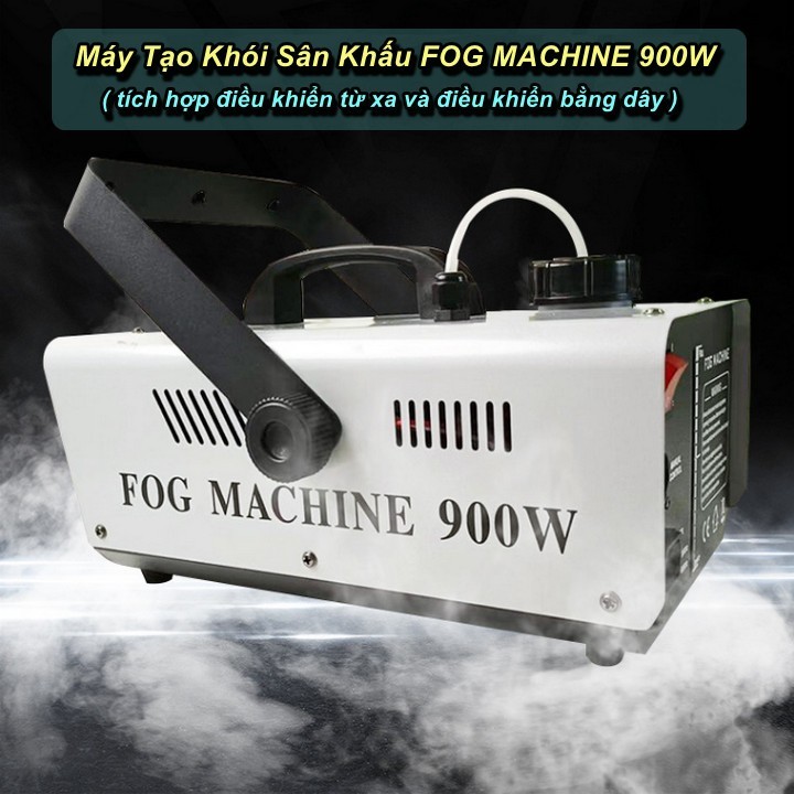 Máy Tạo Khói Sân Khấu FOG MACHINE 900W tích hợp điều khiển từ xa và bằng dây Electric Appliance