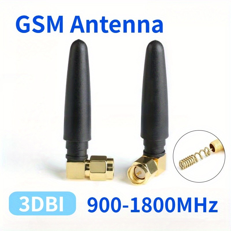 Ăng-ten GSM 3dBi Tăng 900-1800 MHz Ăng-ten đa hướng SMA Nam Đầu nối góc phải Modem Ăng-ten GPRS / GS