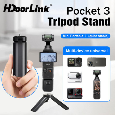 Chân máy Mini đa năng HdoorLink cho DJI Pocket 3 / Insta360 X5 / GoPro / Camera DJI OM 5 OSMO Giá đỡ máy tính để bàn ổn định Chân máy tính để bàn cố định cầm tay