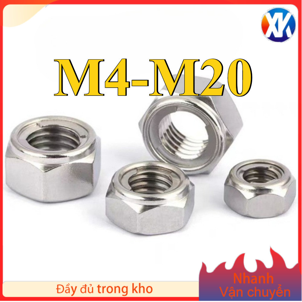 Đai ốc chống tháo, tán ecu khóa inox 316 M4-M20 (XINKE-RM-VN-1)