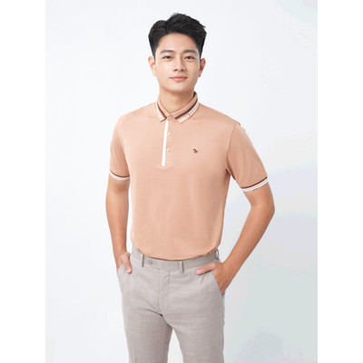 Áo thun Polo không túi VIETTIEN SMART CASUAL vải sợi Cà phê phom REGULAR FIT VT00000406