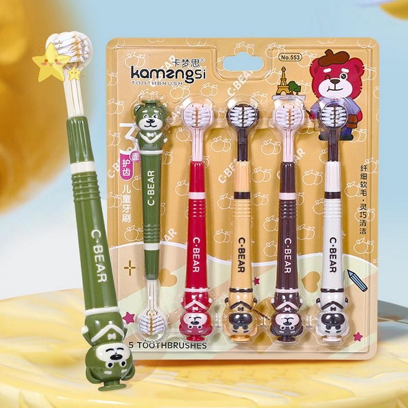 [JBTH] 5 Bàn chải phủ lưỡi nâng lên Bàn chải đánh răng lông mềm Bàn chải đánh răng Dopamine 3 mặt dà