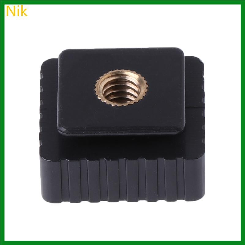 Hot Shoe Mount Adapter To 1/4" Screw for Head Thread For Studio Light Stand