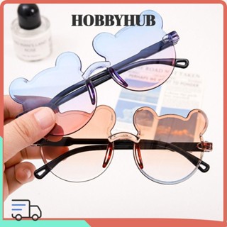 HOBBYHUB Hoạt Hình Gấu, Kính Mát Trẻ Em Dự Tiệc Gradient, PC UV375 Kính Chống Nắng Không Vành Cho Bé Trai Bé Gái