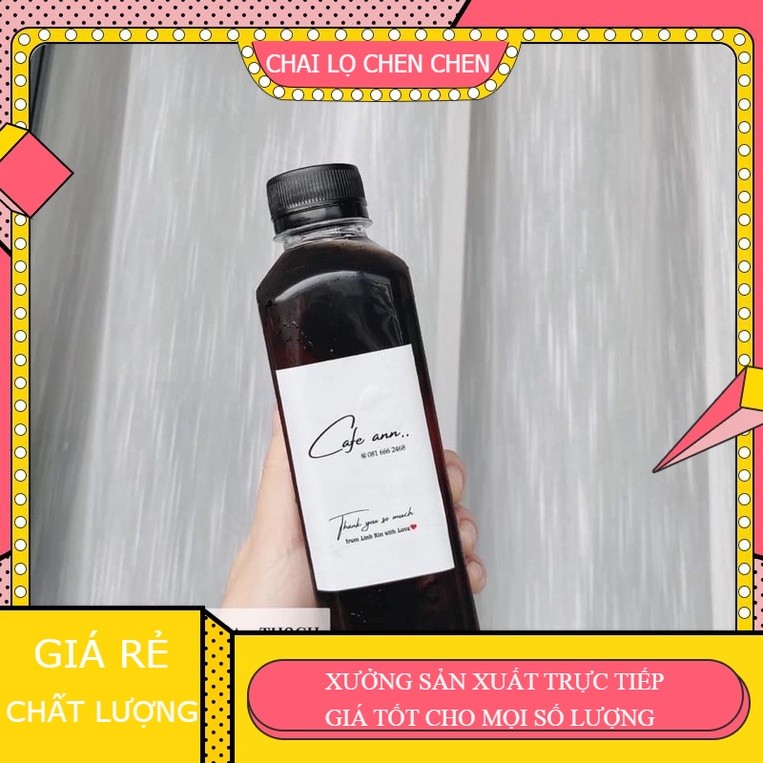 30 CHAI NHỰA VUÔNG 330ml đựng trà sữa