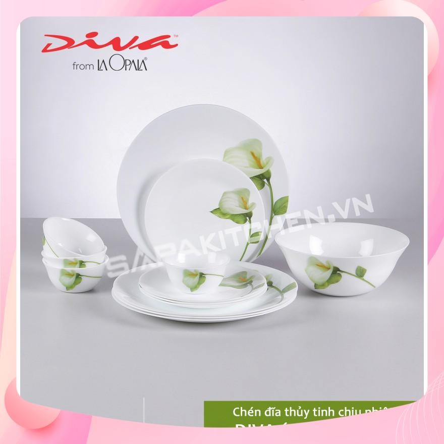 Bát đĩa thủy tinh Opal tròn AS - Laopala