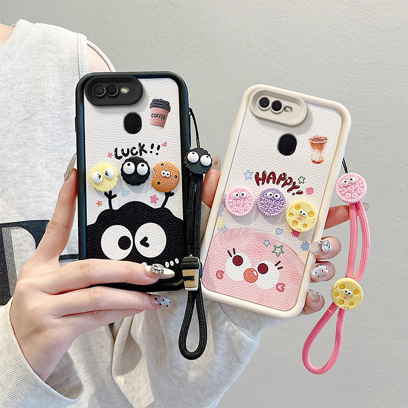 ốp lưng oppo a5s a12 a7 oppo f9 f9 pro Ốp điện thoại họa tiết da thủ công cho ốp lưng oppo a5s a12 a