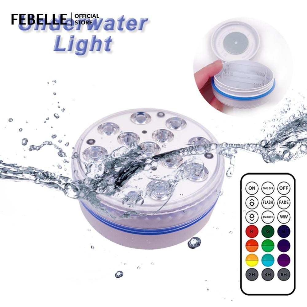 Đèn dưới nước có điều khiển từ xa Đèn bể bơi 13LED IP68 Đèn chìm sáng chống nước cho bể bơi