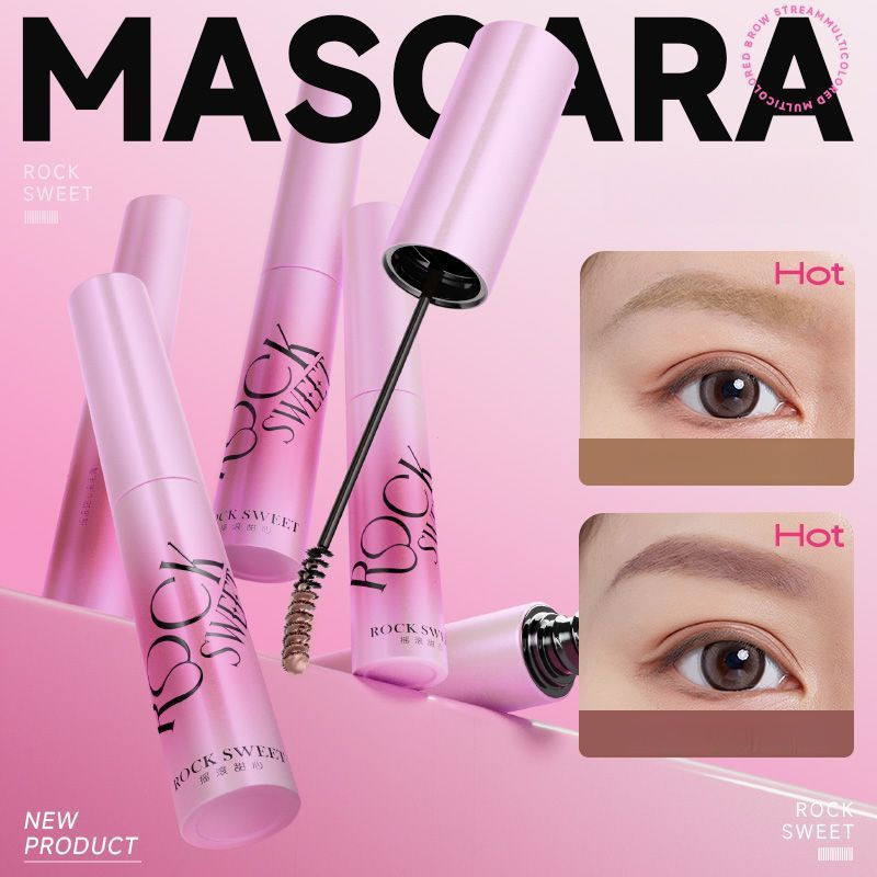 Kem Nhuộm Lông Mày ROCK SWEET Thuốc Nhuộm Lông Mày Tự Nhiên Ba Chiều Chống Mồ Hôi Lâu Dài Chống Thấm Nước Không Mút Hoang Dã Người Mới Biết Làm Khô Nhanh Kem Nhuộm Lông Mày