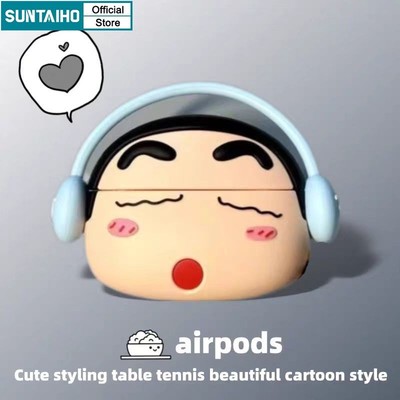 Ốp Tai Nghe Silicon Hoạt Hình Dễ Thương Cho Airpods 1 2 3 4 Airpod Pro 2 Crayon Shin Chan Tai nghe không dây Bluetooth Tai nghe mềm chống rơi Vỏ bảo vệ Tai nghe Phụ kiện tai nghe