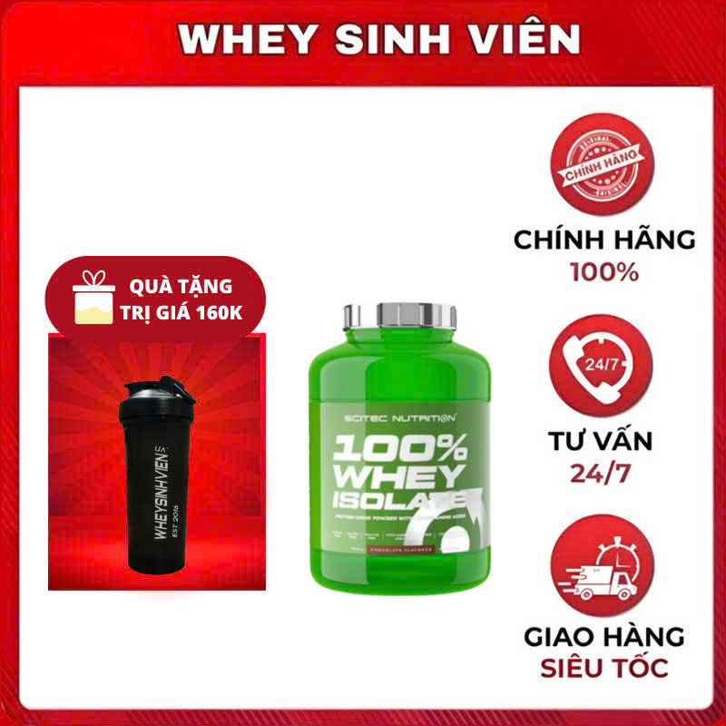 Sữa tăng cơ 100% Whey Isolate Scitec Nutrition Whey vị ngon dễ hấp thu - WheySinhVienVn 2